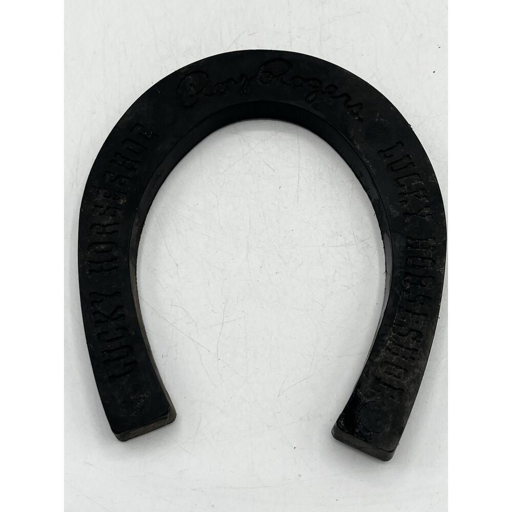 Vintage Roy Rogers Lucky Horseshoe Trigger Ohio Art Co 1950s Rubber Black